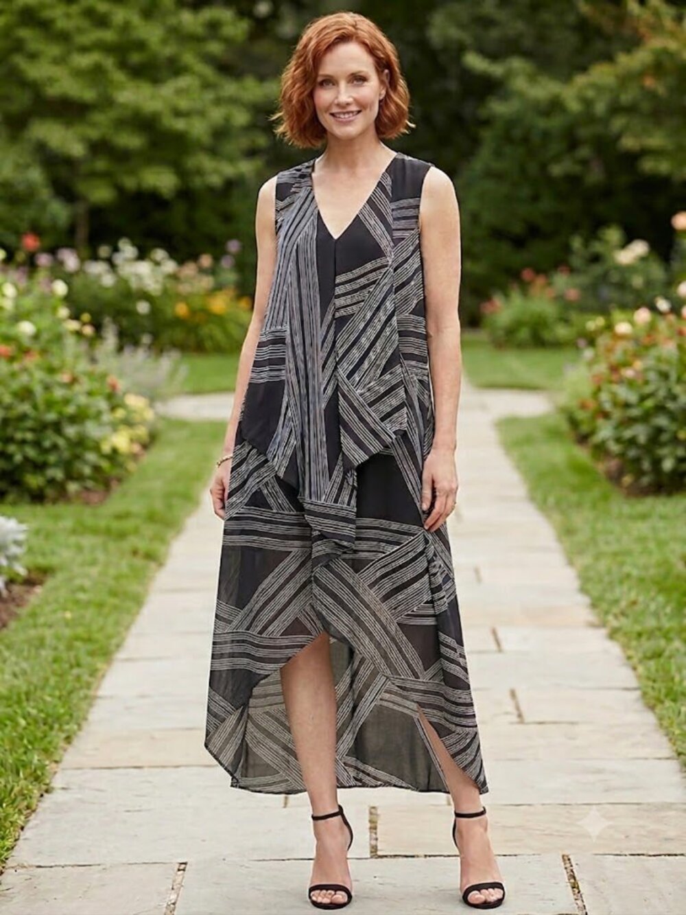 BCBG Maxazria High Low Tiered Maxi Dress Size XXS  (not that small)
